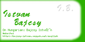 istvan bajcsy business card